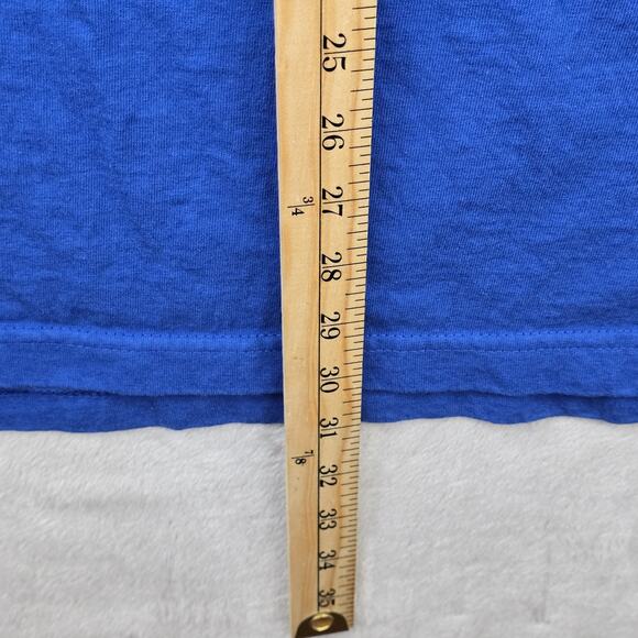 Vintage Volcom Shirt Mens XXL Blue Y2K Skater Surf Grunge Multi Logo Splatter - Picture 7 of 7